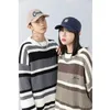 Męskie swetry 2023 Winter Fashion Trend Kniting Round Ne Loose Pullover Stripe Printing Coats Casual Keep Wal wełna M-2xlyolq