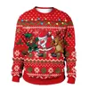 Женские свитера Уродливый рождественский свитер Санта-Клаус с принтом Свободный свитер со снежинками Пуловер унисекс Осенне-зимние блузки Рождественская одежда 231130