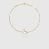 Designer butterfly Bracelet Rose Gold Plated chain Ladies and Girls Valentine's Day Mother's Day Engagement Jewelry Fade307R