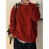 Men's Sweaters 2023 Winter Casual Retro Wool Lazy Style Knitting Fashion Trend Coats Solid Color Round Ne Pullover M-2XLyolq