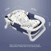 Banheiras de banho assentos temperatura em tempo real silicone bebê tomar um banho banheira antiderrapante pé balde dobrável banheiro com sensoringvaiduryb
