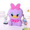 Borsa a tracolla in silicone con anatra Borsa a tracolla Kawaii Daisy Doll Borsa per ragazze in cartone animato Borse da donna Regalo per ragazze