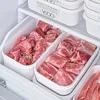 Storage Bottles Jars White Containers Fresh Box Kitchen Refrigerator Food Sealed Organizer 231130
