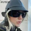 Sonnenbrille Y2K Punk für Damen und Herren Sport Rechteck 2023 Steam Fashion Augenmaske UV400