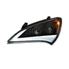 Bilstrålkastare Genesis Coupe LED-strålkastare 2009-2012 Strålkastare för Hyundai DRL Turn Signal High Beam Angel Eye Light