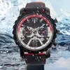 Armbandsur mäns vattentäta klockor lysande legering stor klockring multifunktion mode kronograf för män