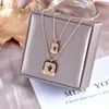 Pendant Necklaces Round Medal Queen Coin Titanium Steel Double Chains Women Necklace Clavicle Chain Girls Long Sweater301f
