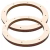 Frames 2 Pcs Christmas Wreath Wooden Frame Round Backdrop Stand Bedroom Wall Decor Rings Simple Metal For Crafts