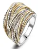 Mode Zilver Goud Brede Verklaring Ringen Vintage Kabel over Band Ringen voor Vrouwen Mannen Antieke Sieraden Gift 20mm Breed7229271