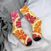 Men's Socks Hip Hop Vintage Citrus Crazy Compression Unisex Fruit Family Street Style Seamless Printed Funny Novelty Crew Sock