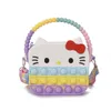 Симпатичная поп-сумка для девочек, игрушки для пальцев, Kitty Panda, толкающие пузыри, сжимаемые игрушки, силиконовая сумка для ключей, сумка для снятия стресса, игра-мессенджер для подарков для девочек