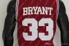 Camisa de basquete NCAA Lower Merion 33 Bryant High School Camisa de basquete vermelho branco Ed