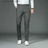 Pantaloni da uomo di alta qualità di lusso stile dritto tailleur da uomo in fibra di bambù designer autunno elegante casual lungo da uomo pantaloni Q231201