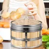 Double Boilers Xiao Steamer Mini Food Basket Bamboo Weaving Cooking Stainless Steel Rack Pots Chinese