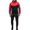 Men's Tracksuits Autumn And Winter Color Matching Leisure Sports Cardigan Hooded Suit Bathing Suits For Men American Jacket