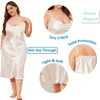 Vêtements de nuit pour femmes Femmes Plus Taille Sling Robe Courbe Satin Soie Pyjamas Chemise De Nuit Sans Voir À Travers