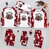 Tenues assorties pour la famille 2024 Pyjamas assortis pour la famille de Noël Tenues de détente pour enfants adultes TopsPants 2PCS Arbres de Noël Pyjamas de nuit Vêtements pour bébé 231130