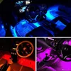 48 led 4 em 1 carro rgb led tira de luz tira traço piso pé tira luzes atmosfera decorativa lâmpadas interior do carro luz 12v