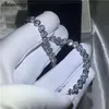 choucong Handmade Female White Gold Filled bracelets 5A Zircon cz Silver Colors bracelet for women Fashion Jewerly249n