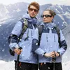 Skiing Suits Winter Ski Suit Women Windproof Waterproof 3 in 1 Jackets Plush Warm Pants Wearresisting Set Female Snowboard Snow Costumes 231130