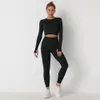 Lu Lu align Lemon Yoga Solid Seamless Long Sleeve Leggings Breathable Tight Running Fitness Gym Training Exercise Clothes Women's Suit Jogger