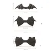 Bow Ties Pre-Tied Bowtie With Adjustable Strap Gothic Black Bat Wing Bowknot Necktie Neckwear For Halloween Party Cosplay Costume DXAA