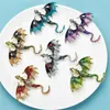 Brooches Creative Simulation Dragon Colorful Hand Drawn Metal Brooch For Women Men Stylish Lapel Pins Jewelry Accessories Gift