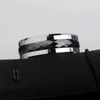 Wedding Rings Ring for Men 8mm Width Tungsten Carbide Inlay Black Multifaceted Ceramic Customized 231130