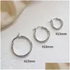 Charms 925 Sterling Sier Hoop Earring Round Circle Loop Earrings For Women Simple Geometric Brincos De Prata Drop Delivery Jewelry Fin Dhu4G