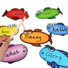 Lärande leksaker fiske montessori utbildning för barn skriftligt kort omskrivbara brädord undervisning barn diy quiz spel 231201