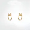 Fashion Titanium Steel paznokcie paznokcie kolczyki dla męskich i kobiet złota srebrna biżuteria dla kochanków Para Pierścienie Prezent300a