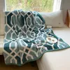 Filt tjockt thow filt geometisk stil reaktiv tryckt flanell fleece för sängar enkakande plysch plädar soffa rutig säng 231130