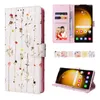 Fashion Flower Print Leather Wallet Cases For Samsung S24 Ultra S24 Plus A05 A05S A15 5G Anti-theft Brush Butterfly Dried Floral World Daisy ID Card Slot Holder Pouch