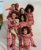 Trajes a juego de la familia 2024 Conjunto de pijamas de Navidad Navidad Adulto Niños Madre e hija Padre Hijo Ropa de dormir Pijamas de bebé Look 231201