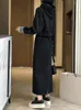 Abiti da lavoro 2023 Autunno moda sudcoreana maglione con cappuccio a maniche lunghe set sportivo casual abito che riduce la metà di due pezzi