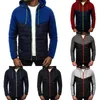 Vestes pour hommes hiver chaud à capuche bouffante bulle doudoune matelassée manteau rembourré pour les activités de plein air fermeture éclair noir