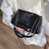 Evening Bags Y2K Korean Black Hobo Shoulder Bag Harajuku Gothic Purse Vintage Aesthetic Handbag Crossbody Messenger Baguette Tote Women