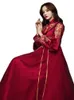 Abbigliamento etnico Donna Ricamo Cheongsam lungo elegante abito asiatico Abito da sposa cinese sposa dolce vintage scollo a V Abiti da sera rossi Qipao Party