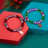 Charm Bracelets 2 Pice Christmas Beaded Bracelet Love Magnetic Couple Good Friend Party Student Travel Fashion Jewelry Year Friendship Gifts