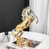 Decorative Objects Figurines Nordic Home Decoration Transparent Acrylic Animal Statue Living Room TV Cabinet Creative Sculpture Modern Craft Gift 231130