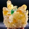 Nuovo ritrovamento giallo blu PhantomQuartz Crystal Cluster MineralSpecime250i