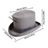 Ampla borda chapéus balde 2023 lã plana homem chapéu moda fedora versátil panamá mágico cavalheiro cilindro cinta steampunk elegante 231201