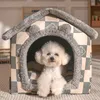 kennels pens Foldable Dog House Kennel Bed Mat For Small Medium Dogs Cats Winter Warm Cat Bed Nest Pet Products Basket Pets Puppy Cave Sofa 231130