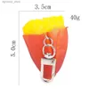 Keychains Lanyards Baked Sweet Potato Keychain Delicious Food Model Fun Backpack Charm Car Key Ring Couple Bag Dangle Jewelry Gift R231201