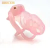 New CHASTE BIRD Cock Cage Penis ring Male Standard barbed Silicone Cage With fixed Resin Ring Chastity Device Adult Sexy toys A363-1