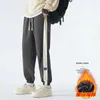 Calças masculinas algodão suor homens outono e inverno grosso esportes masculino magro solto casual jogger calças masculinas