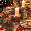 Fiori decorativi 10/1 Pz Bacche rosse di Natale Fiore artificiale Frutta Piante di ciliegio Ornamenti per l'albero di Natale Decorazione del partito Navidad fai da te