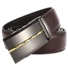 Belts Style Men's Genuine Leather Ratchet Dress Belt with Automatic Buckle Brand Luxury Business Belt Strap for Men Male Gift 231201