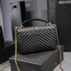 Sac à main de styliste pour femmes, fourre-tout, boîte originale, sacs à bandoulière en cuir véritable, sac à main à la mode, corps croisé, luxe 321S