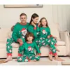 Famille Correspondant Tenues Pyjamas De Noël Noël Vert Père Noël Imprimer Papa Maman Et Moi Costume Vêtements De Chien Livraison Directe Bébé Enfants Dhsuj